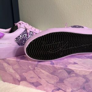New Vintage Havana Lavender Glitter Low-Top Sneakers